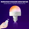 Magnetic LED Bulb with Remote Type-C Rechargeable Warm Light for Mood Lighting Timer & Dimmable Light Bulb for Parties Home Decor
