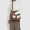 Coach Beat 24 Studded Color Block Chain Handle Leather Square Bag Women Handbags White Brown 4595-B4RGI