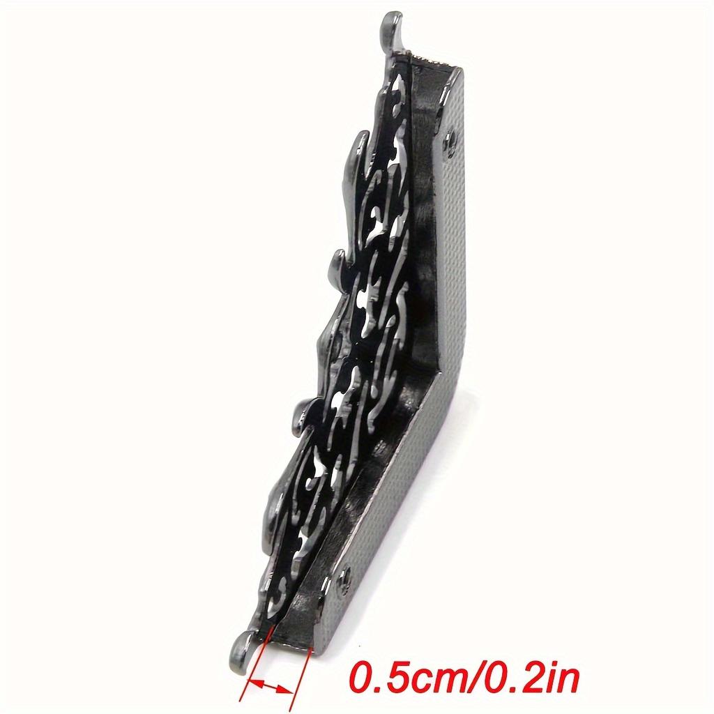 8pcs Metal Bags Handbags Clip Edges Light Black Hollow Corner Protector Edge Safety Guard Fixed Decorative Buckle Accessories