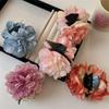 Cloth Peony Flower Hair Claw Hairpin Large Shark Clip Sweet Artificial Flower Claw Clip  Girl