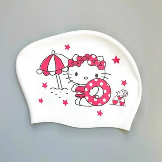 Очень большая мультяшная силиконовая шапочка для плавания для мальчиков и девочек – Водонепроницаемая и мягкая