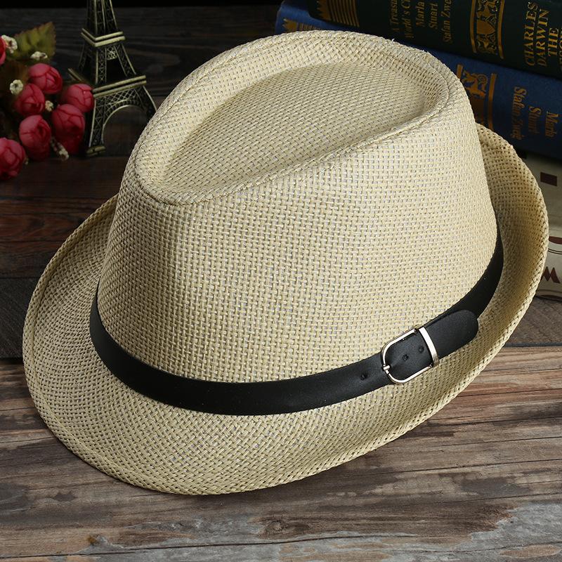 2025 New Fashion Design Man Cap Classic White Men Straw Hat Summer Trendy Beach Sun Hats All-match Casual Cowboy Jazz Caps