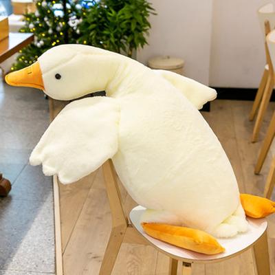 Большая лежащая гусыня подушка-игрушка плюшевая игрушка спящая кукла большая кукла девочка кровать спящая кукла подарок на день рождения