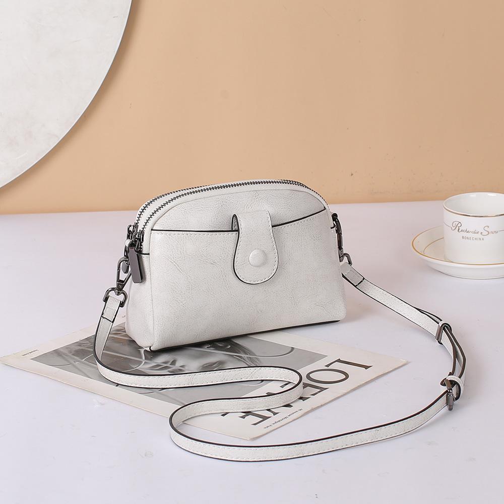 2025 Мини Женские Сумки Через Плечо Ретро Натуральная Кожаная Сумка-Меселердж Двухслойная Молния Женская Сумка Через Плечо Отличные Сумки Из Коровьей Кожи