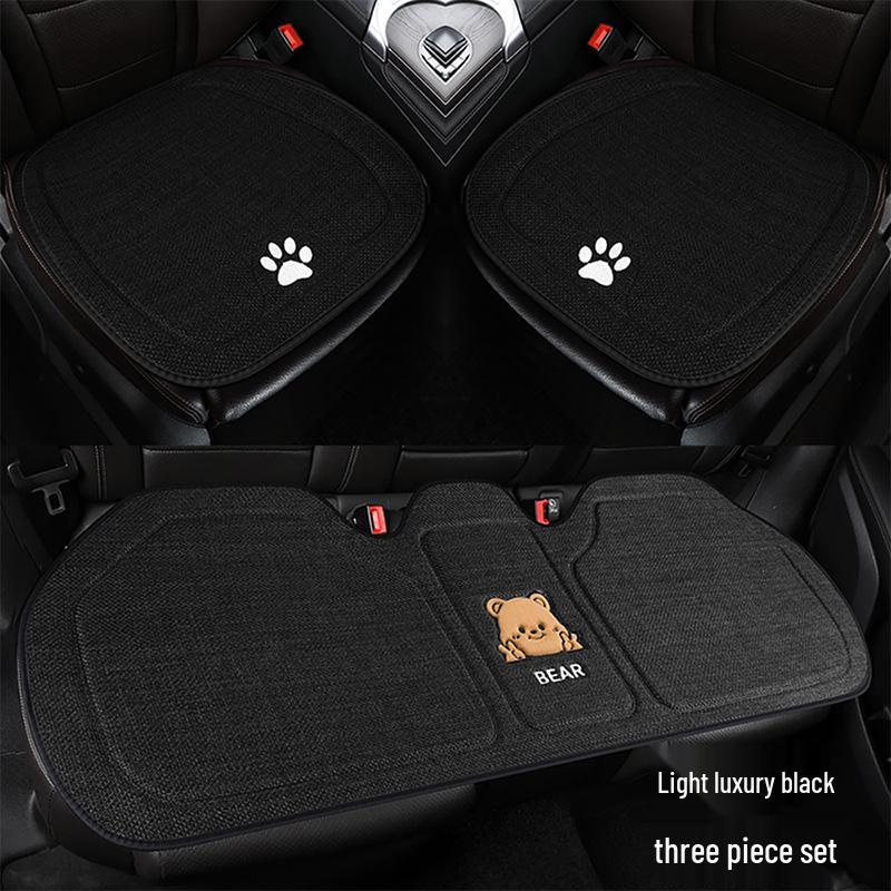 Universal Bieye Bear Cartoon Car Seat Cushion, Cotton & Linen, for All Seasons - Fits Buick Verano, Blue 6 Regal