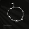 Fashion Star Silver Color Charm Bracelet & Bangle Bead Chain Adjustable Charm Bracelet Women Wedding Party Gift AVE