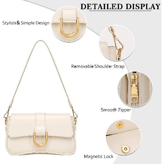 KKXIU Shoulder Bag for Women, Small Handbag Cute Purse Retro Clutch Underarm Hobo Bag