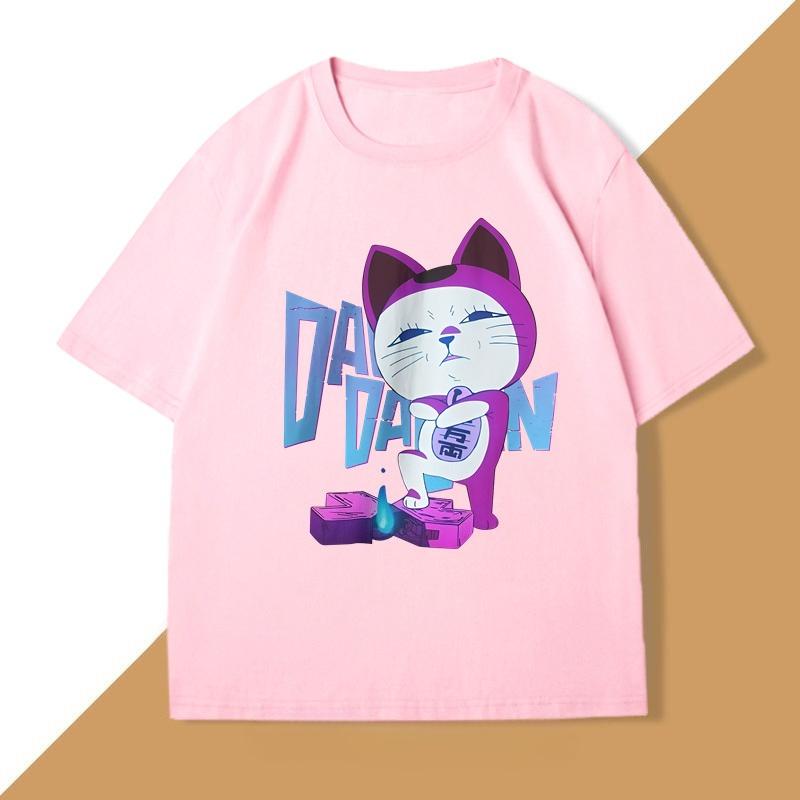 Dandadan Turbo Granny Cat Tshirt for Unisex WOMEN Harajuku Summer Cotton Short Sleeve O Neck Tees Unisex Funny Loose Unisexs Clothes