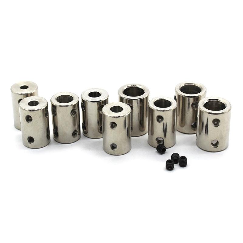 3/4/5/6/6.35/7/8/10 45# Steel Rigid Shaft Coupling Coupler Motor Transmission Connector Sleeve DIY Motor Parts