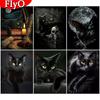 Diamond Painting Black Cat Full Square Drill Cross Stitch Sale 5D DIY Diamond Embroidery Animal Art Rhinestone Home Decor