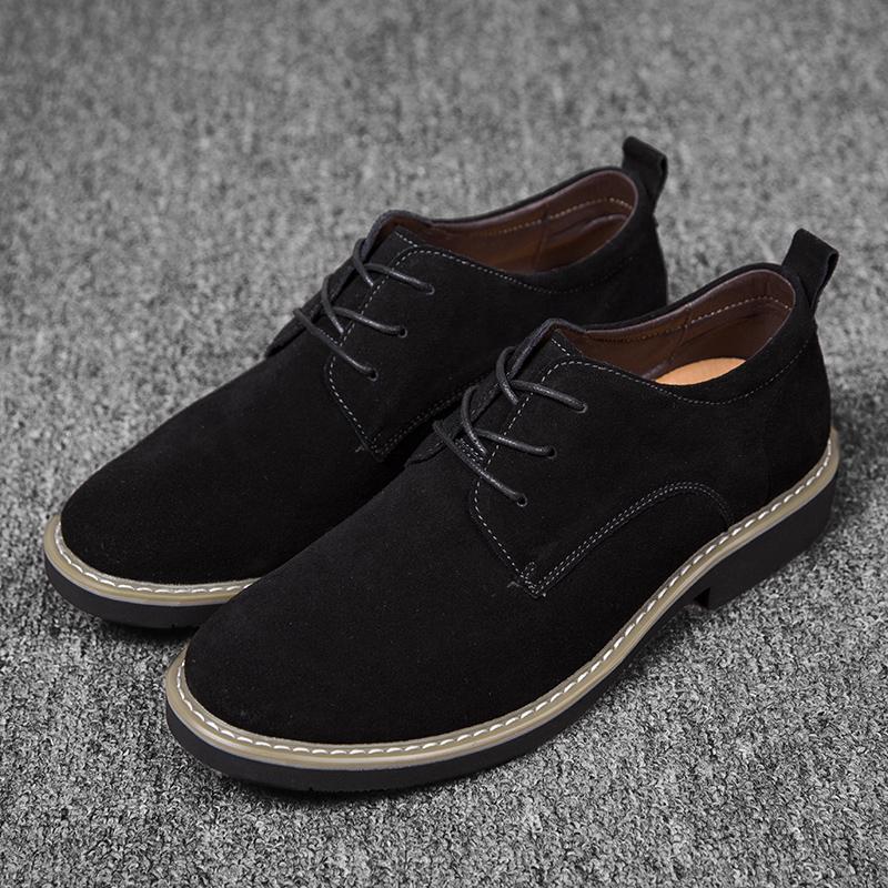 Замшевые повседневные оксфорды для мужчин, мокасины, мужская обувь на плоской подошве