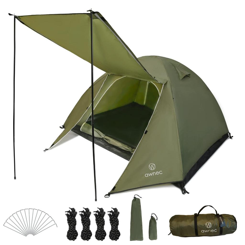Палатка awnec для людей с куполом на передней стойке, японская торговая марка, одиночная палатка, водоотталкивающая, для 2 человек, 3 человек, легкая, компактная, для кемпинга, туризма