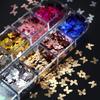 12Grids 3D Butterfly Shape Sequin Nail Art Glitter Flakes Mixed Mini Paillette Sparkly DIY Nail Art Decortion Nails Accessories