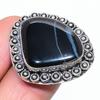 Natural Banded Agate Gemstone 925 Sterling Silver Jewelry Ring Size 8 g1K98