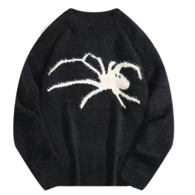 Мужской свободный свитер из норки с круглым вырезом — мягкий, теплый, утолщенный, для осени/зимы