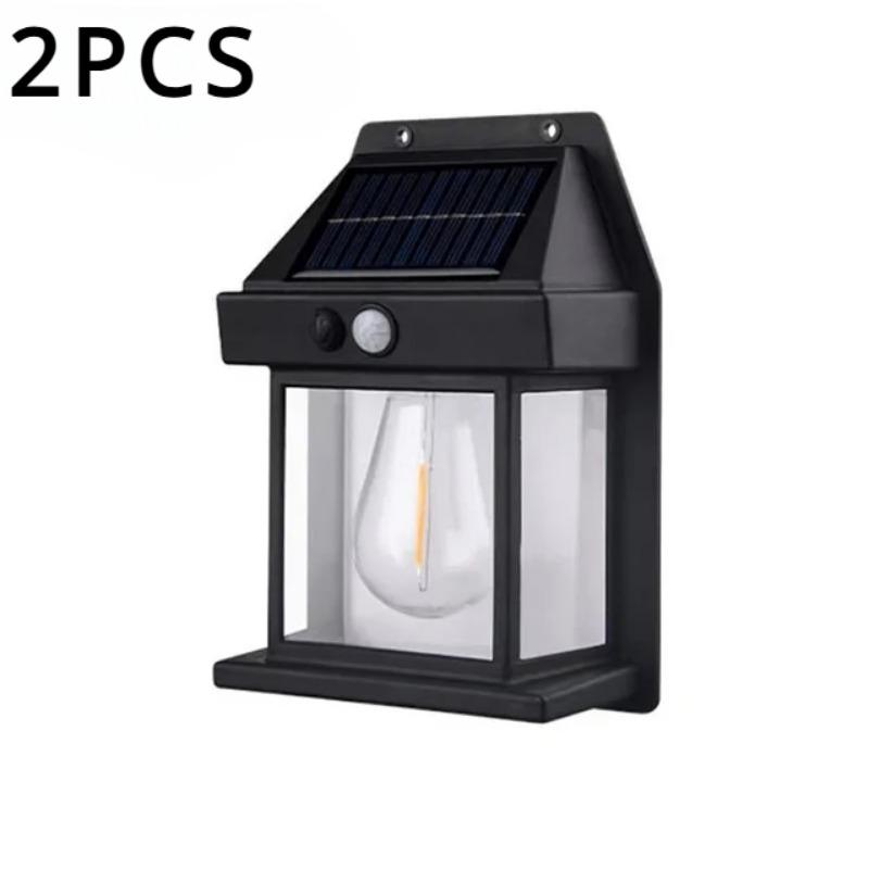 2 шт. солнечный вольфрамовый настенный светильник уличный интеллектуальный индукционный вольфрамовый светильник накаливания с дистанционным управлением освещение для сада и виллы
