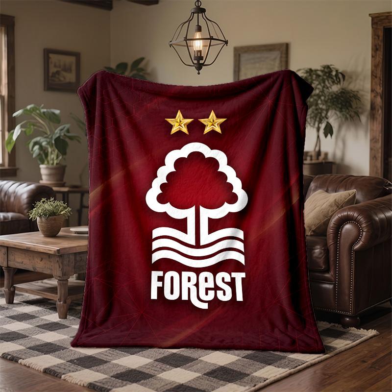 Nottingham Forest Theme Fleece Blanket Cozy Soft Plush Blanket For Bedroom Couch Travel