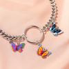 Women's Fashion Colorful Butterfly Necklace Temperament Thick Chain Clavicle Chain