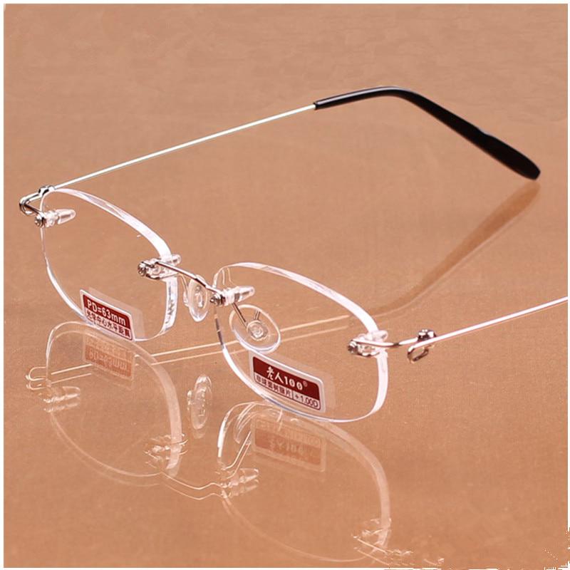 Ultralight Frameless Reading Glasses Unisex High-Definition Rimless Glasses