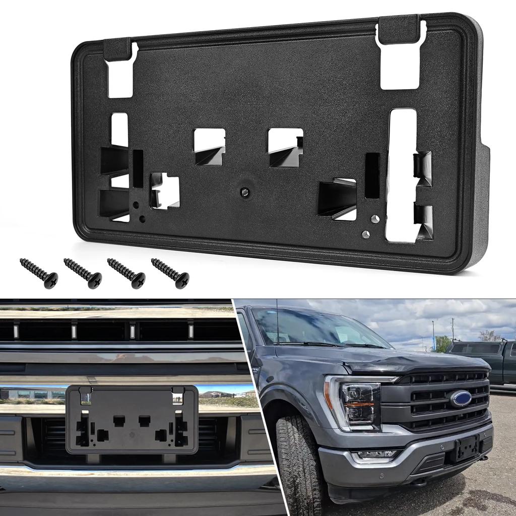 1 шт. Черная автоматическая рамка переднего номерного знака для Ford F-150 (Кроме Раптора) Двигатели V6 2.7л 3.0л 3.5л 2025 2025 2025 ML3Z-17A385-BB