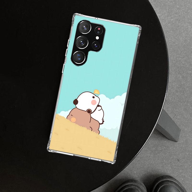 Милый чехол-накладка с персиком и котиком Гома для Samsung Galaxy S26 S25 Edge S24 S23 Ultra S22 Plus S21 FE S20 + Художественный Индивидуальный Fundas G