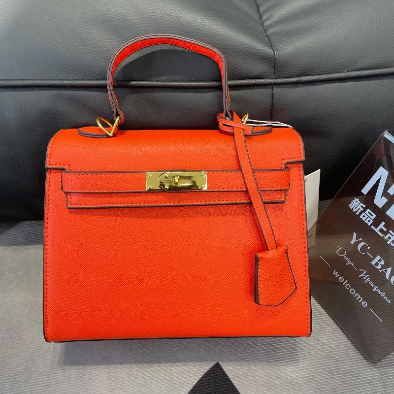 Orange Kelly Portable Platinum Bag New Retro Fashion Women's Second Generation Mini Kelly Light Luxury