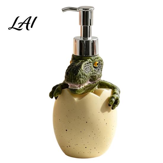 Cartoon Hand Sanitizer Bottle Dinosaur Soap Dispenser Bottle Reusable Refillable Foaming Durable Vinyl And ABS Decorative Container for Bathroom