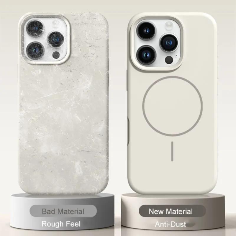 Официальный ремешок-шнурок из жидкого силикона Чехол-ремешок для iPhone 17 16E 16 14 15 Plus 12 13 11 Pro Max Magsafe Магнитная Мягкая крышка