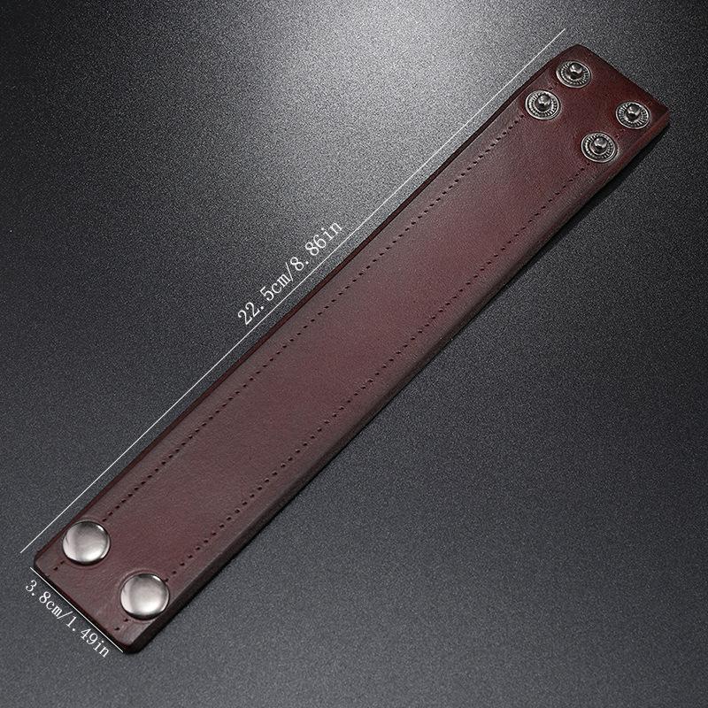 Широкие браслеты-манжеты из натуральной кожи в стиле панк, винтажные мужские ювелирные изделия, браслет