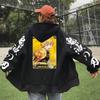 Толстовки с капюшоном Demon Slayer Agatsuma Zenitsu, популярные аниме Harajuku, хип-хоп, винтажные трендовые уличные модные повседневные толстовки на молнии с принтом