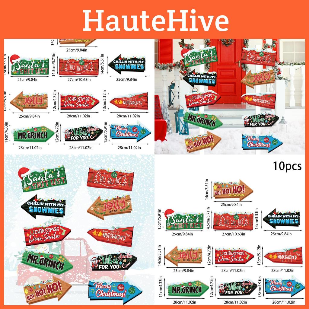 Рождественские указатели с деревянными колышками для праздничного декора двора