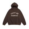 Unisex Streetwear Hoodie With Printed Letters Fleece-Lined Oversized Fit Cotton Blend Winter Warm