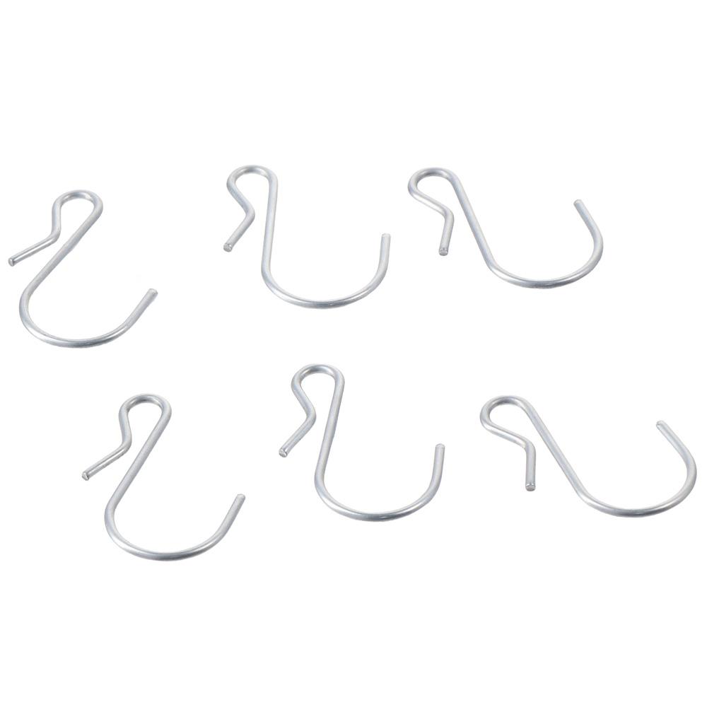 80 шт. серебряные S-образные металлические крючки с зажимом 4,5 см/1,77 дюйма, металлические вешалки из нержавеющей стали для ванной комнаты