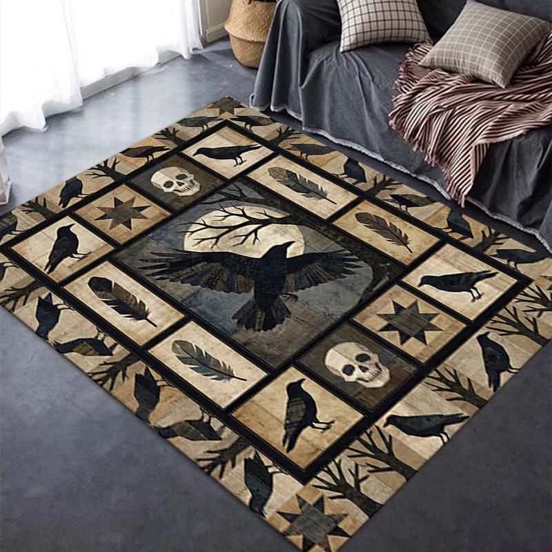 2025 New Crow Decoration Carpet Rug for Living Room Bedroom Home Sofa Decoration,Kids play Non-slip Floor Mat51
