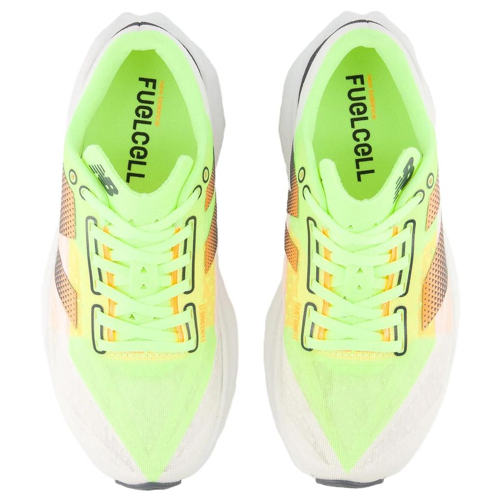 New Balance FuelCell Rebel V4 White Bleached Lime Glo Women Sneakers Bleached-Lime-Glow Hot-Mango WFCXLA4