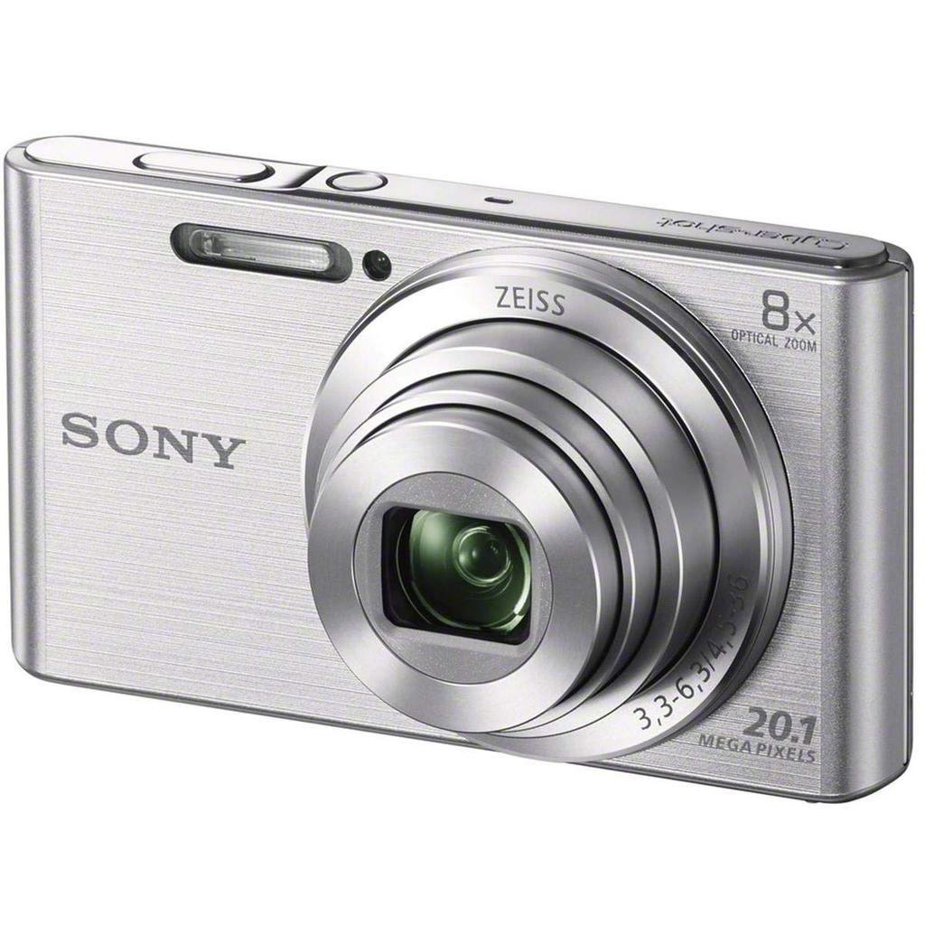 Sony Цифровая камера DSCW830, 20,1 МП, с ЖК-экраном 2,7 дюйма (Серебряный)