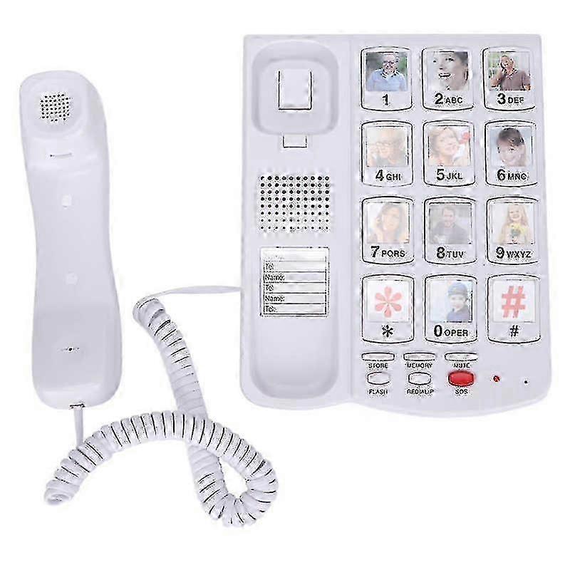 Big Button Corded Telephone Desktop Fixed Landline Phone With One Touch Dial Function Home Phone For Seniors