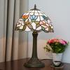 Настольные лампы в традиционном стиле Витражная распускающаяся роза Винтажный настольный светильник Спальня Средиземноморский ресторан Турецкий домашний декор