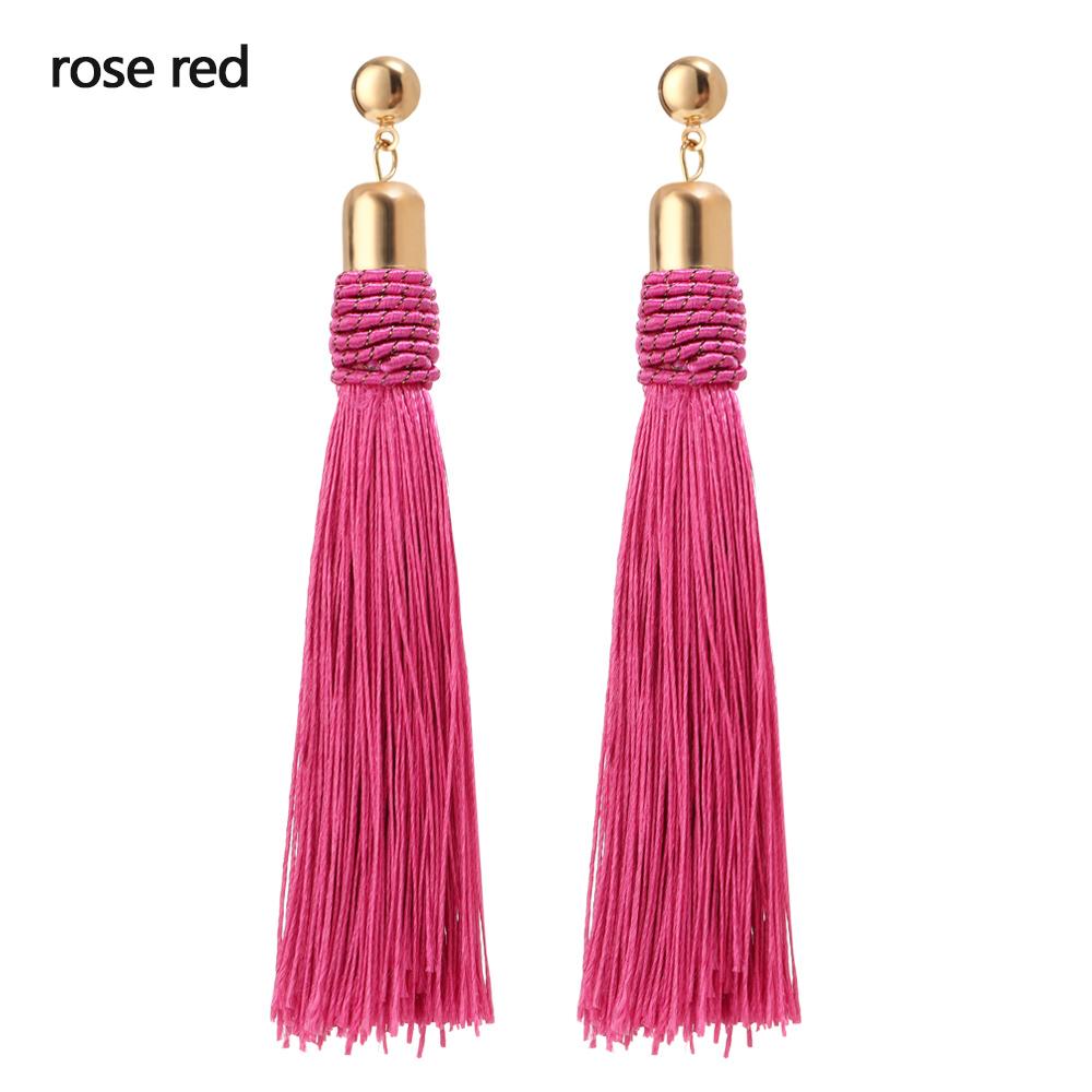 Женские серьги-капли в этническом стиле в винтажном стиле в стиле бохо, висячие серьги-кольца с кисточками