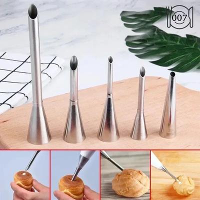 Нержавеющая сталь Puff Mouth Puff Cream Flower Squeezer Western Pastry Cookie Cookie Инструмент для выпечки Набор для выпечки Framed Mouth