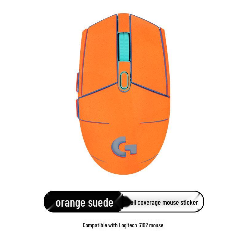 Logitech G102/G304/GPRO Anti-Slip Suede Mouse Stickers - Full Coverage, Sweat-Absorbent, Anti-Sweat Back Stickers
