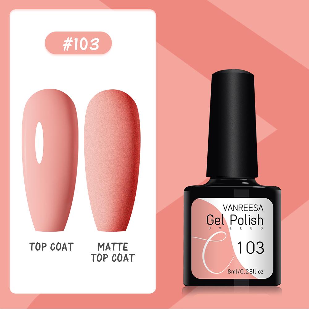 VANREESA Набор гелей для ногтей 111 цветов Гель-лак для ногтей Soak Off Базовое покрытие Верхнее покрытие Маникюр для ногтей УФ-светодиодный полуперманентный лак Стойкий гель для дизайна ногтей