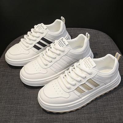 Кожаные белые туфли на платформе, женская обувь, дышащая, весна и осень, новые универсальные туфли для сёрфинга, лёгкая повседневная спортивная обувь