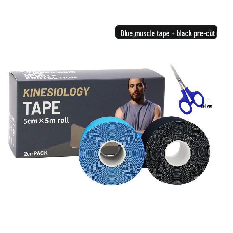 Предварительно вырезанный кинезио-пластырь на колено для лечения растяжений и занятий спортом