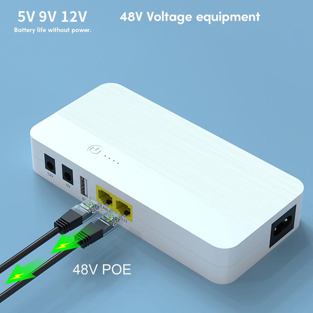 Адаптер питания 8000 мАч 29,6 Втч 48 В 5 В 9 В 12 В 5,5x2,5 мм POE UPS блок питания для WiFi роутера камеры мобильного телефона