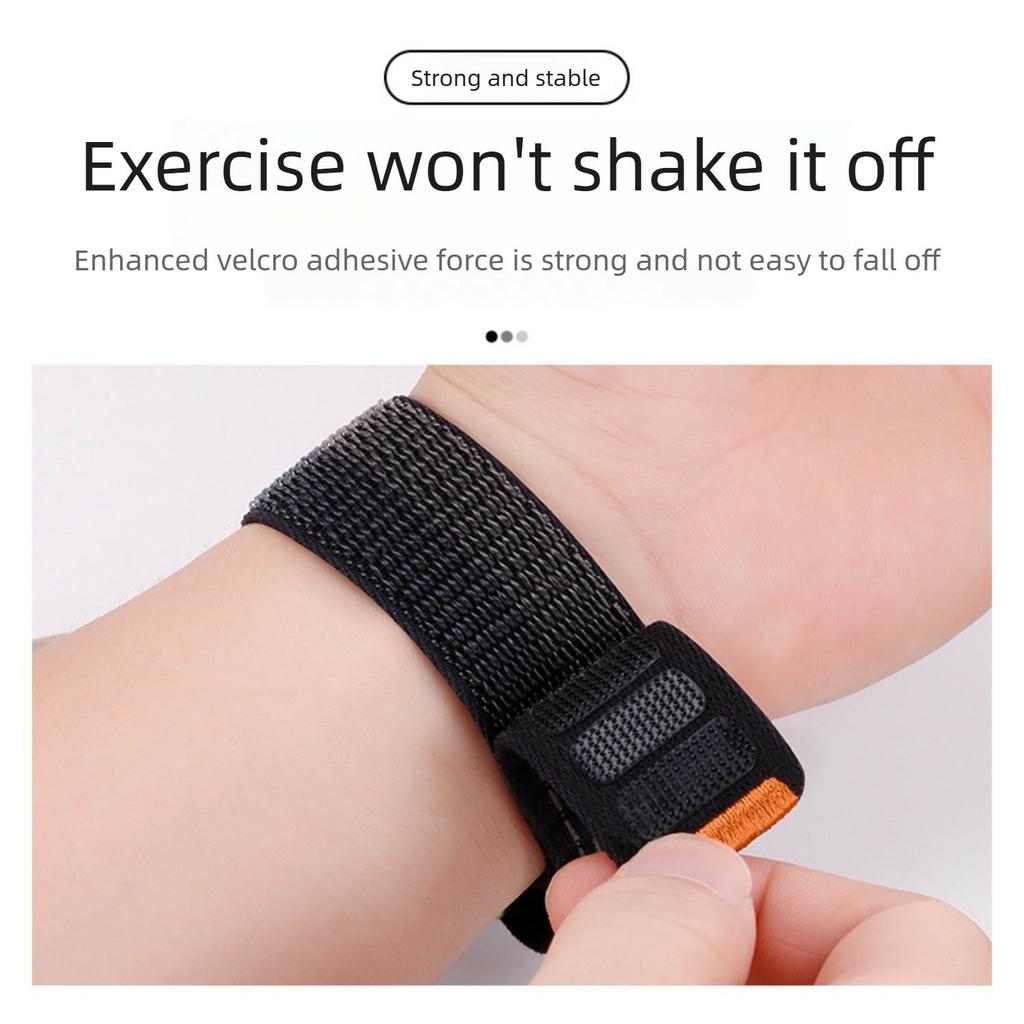 For Samsung Galaxy Watch7 44mm / 40mm Watch Band Quick Release Button Wave Pattern Magic Tape Nylon Wrist Strap