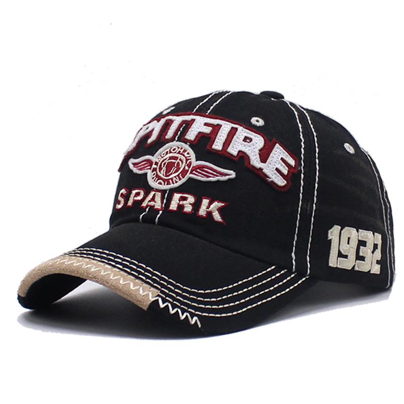 Letter embroidery curved brim baseball cap European and American street trendy men sports and leisure women's visor cap cap