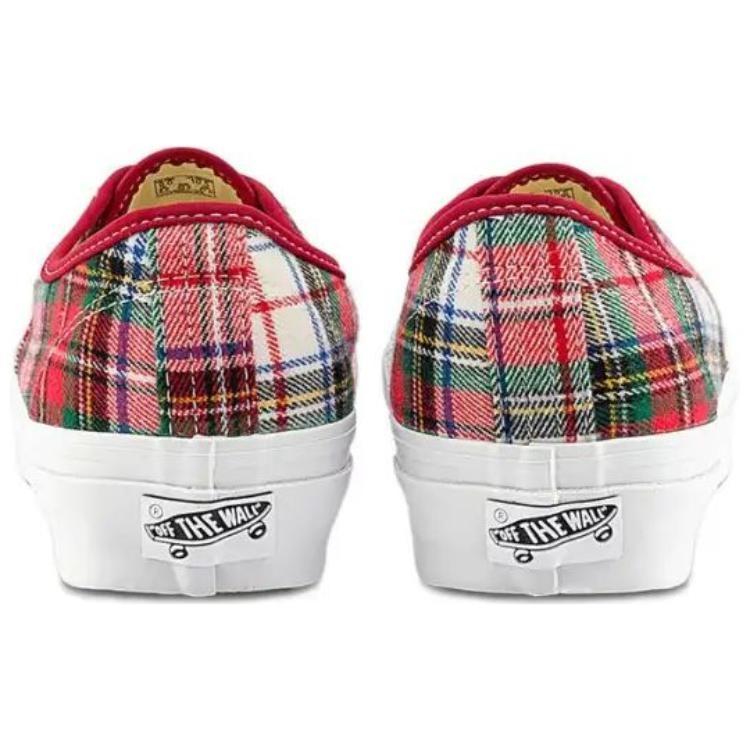 Vans Authentic Low top Skateboard Shoes Unisex Red White VN000D5K7ZG