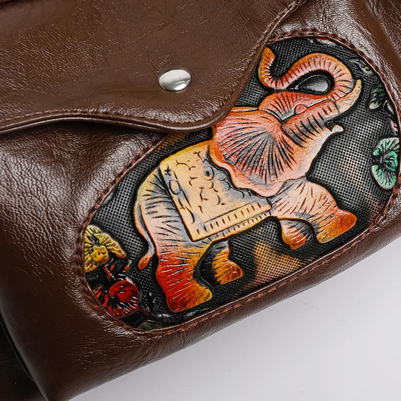 Женская сумка с тисненым слоном, сумка через плечо большой емкости, сумка для мам среднего возраста