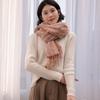 Scarf Women's 2025 New Autumn and Winter Fashion Sweet Imitation Cashmere Scarf Medium and Long Warm Plaid Shawl